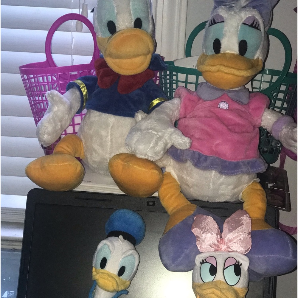 Donald and Daisy Duck  from Disney the big ones and little ones